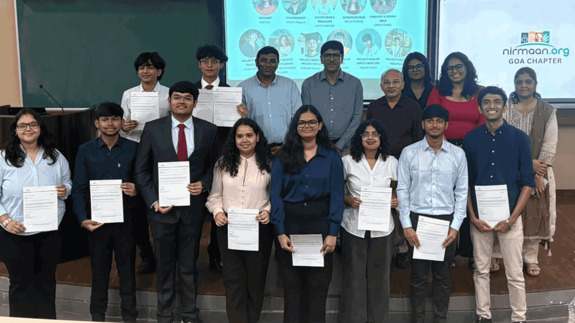 Nirmaan Inducts 11 Student Leaders at BITS Pilani Goa Chapter Investiture Ceremony