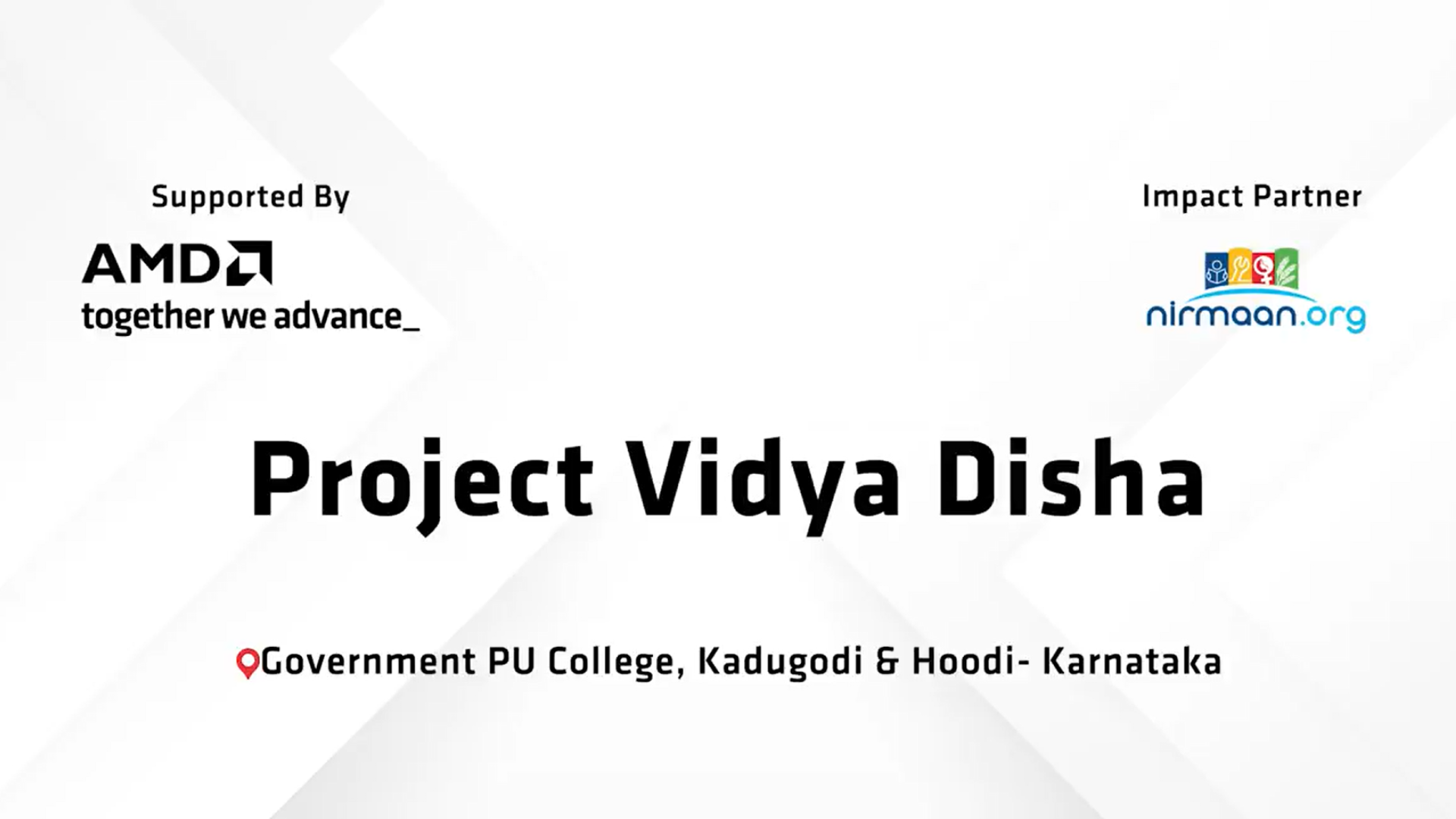 AMD & Nirmaan Transform Government Education in Karnataka Through Vidya Disha Initiative
