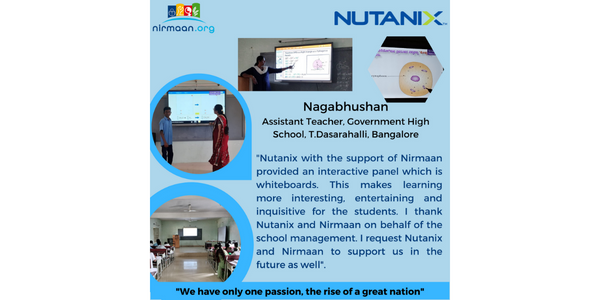 Testimonial of Nagabhushan, Assistant Teacher at Government High School, T.Dasarahalli, Bangalore