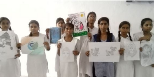 Painting and art Competition was Conducted in GSSS Kadipur, Gurugram by Thanjai