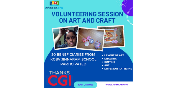 Volunteering session of art and craft