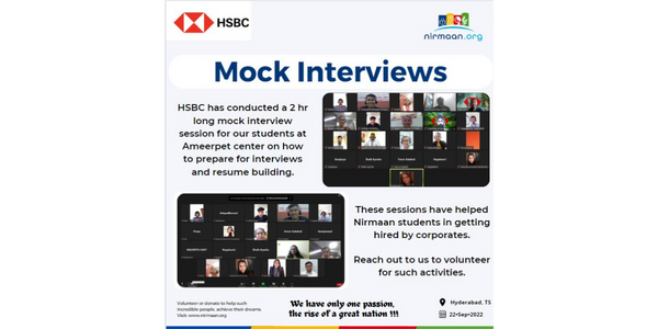 Mock interview session by HSBC