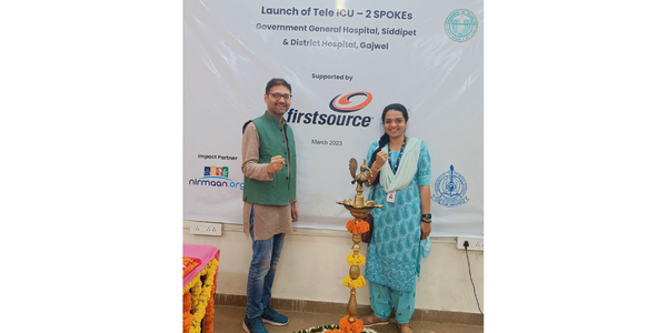 Nirmaan with FirstSource launched  two Spokes of Tele-ICU for Govt General Hospital