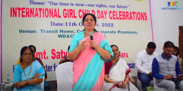 Celebration of ‘International Girl Child Day’ at Madhuranagar in Partnership with Microsoft