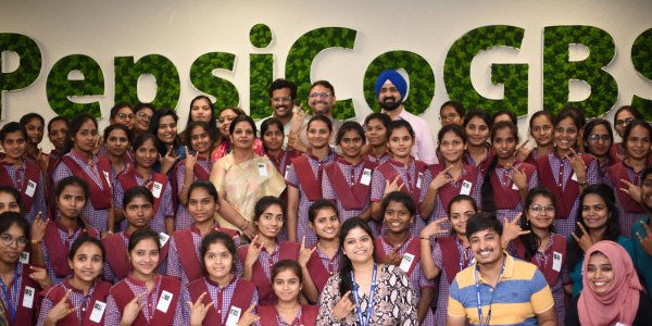Volunteering Event for 100 Tribal Girls From PepsiCo GBS team.