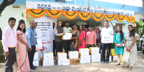 Mulugu Flood Relief Grocery Distribution