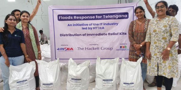 The Hackett Group Inc. Extends Support with 667 Flood Relief Kits for Families Affected by Floods in the Telugu States