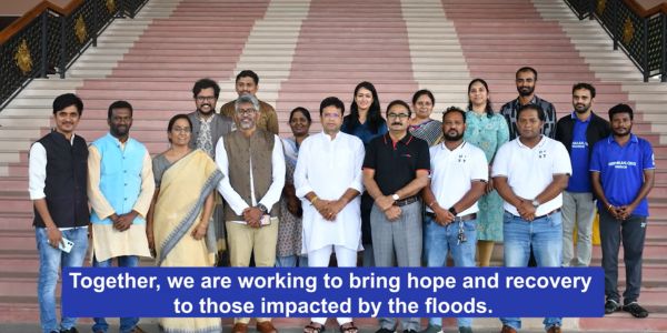 Flagging Off 200 Immediate Relief Kits with the Support of HYSEA and the Government of Telangana