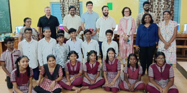 Demandbase Leadership Visits ZPHS Hydernagar to Witness the Impact of Nirmaan’s Digital Lab Initiative